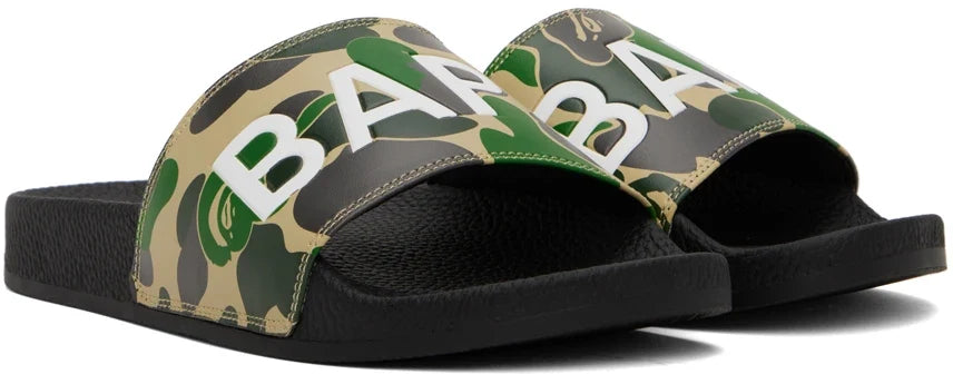 A Bathing Ape Bape "ABC Camo Green" Slide
