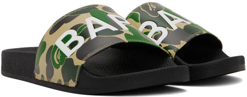 A Bathing Ape Bape "ABC Camo Green" Slide