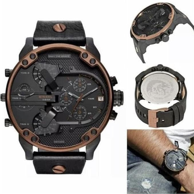 Diesel DZ7400 Mr. Daddy 2.0 Chronograph Men's Watch – Black Dial & Black Stainless Steel Strap