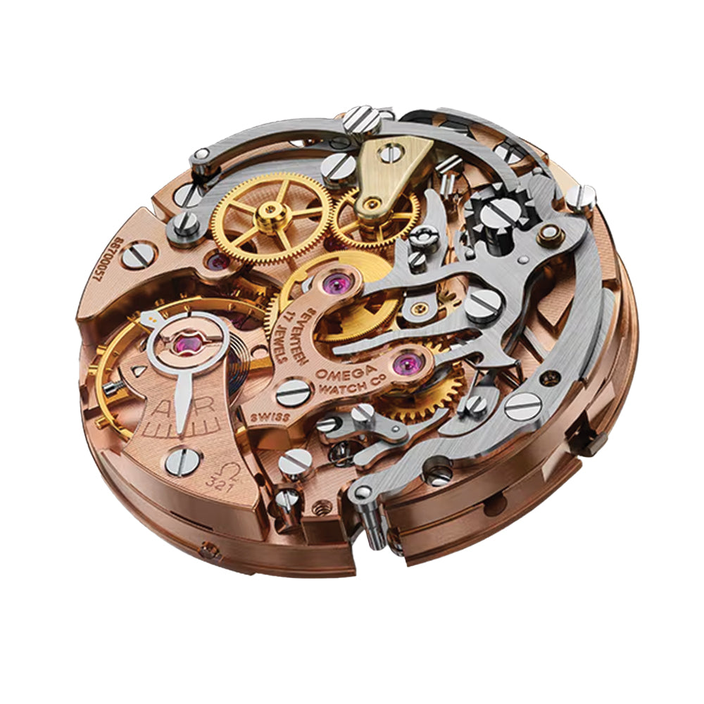 OMEGA Speedmaster Caliber 321 Platinum 42mm - Black on Leather Strap