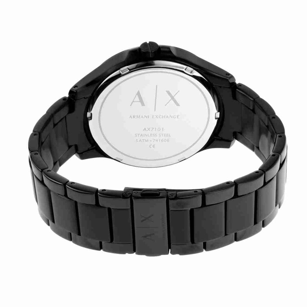 Armani Exchange Hampton AX7101 Men's Watch – Black Dial with Black Stainless Steel Bracelet