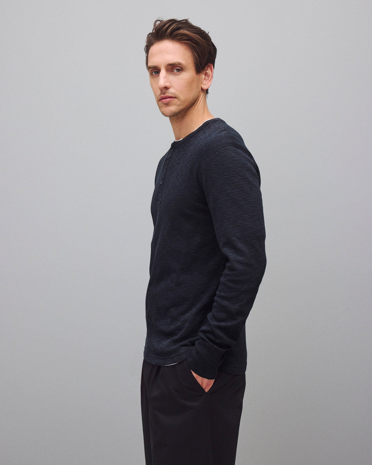 1X1 Slub Slim Henley