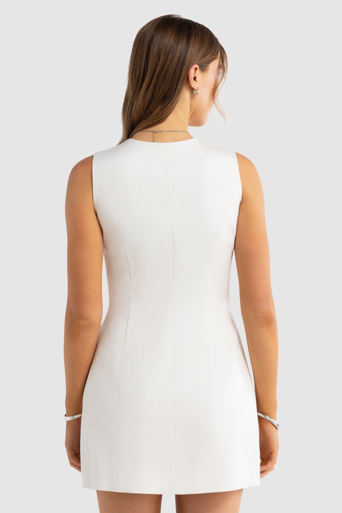 Adelaide Tailored Mini Dress Cloud