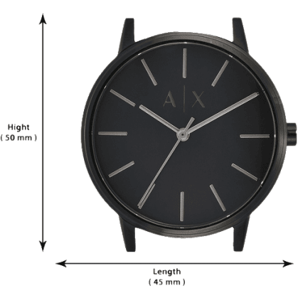 Armani Exchange Cayde AX2701 Men's Analog Watch – Black Dial with Black Stainless Steel Strap